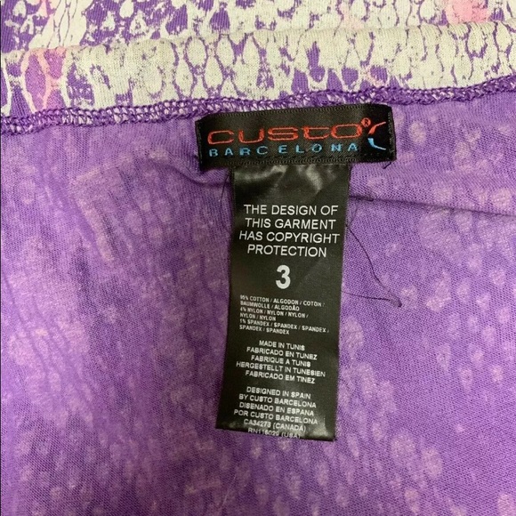 Custo Barcelona Woman’s Off Shoulder Purple Sz 3 - Picture 9 of 9
